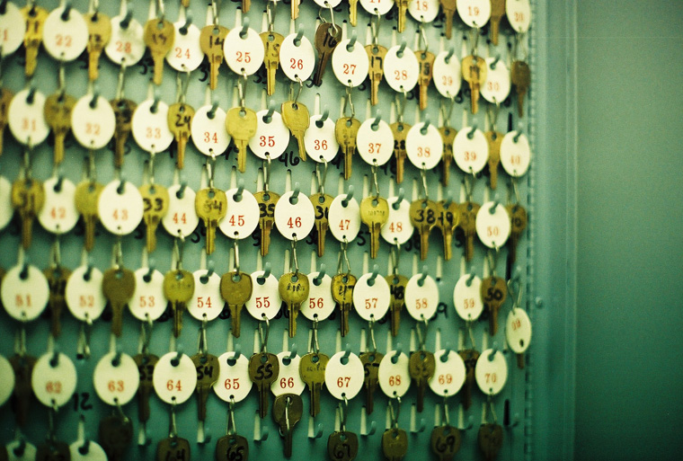 scenery - lab keys in a closet