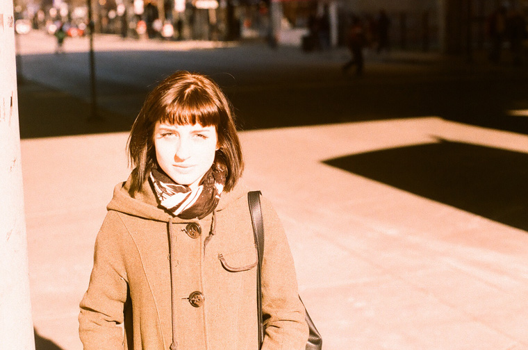 lauren in chicago - sepia