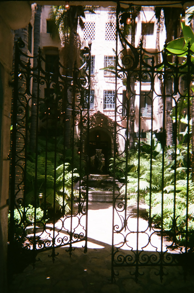 apartment courtyard in koreatown