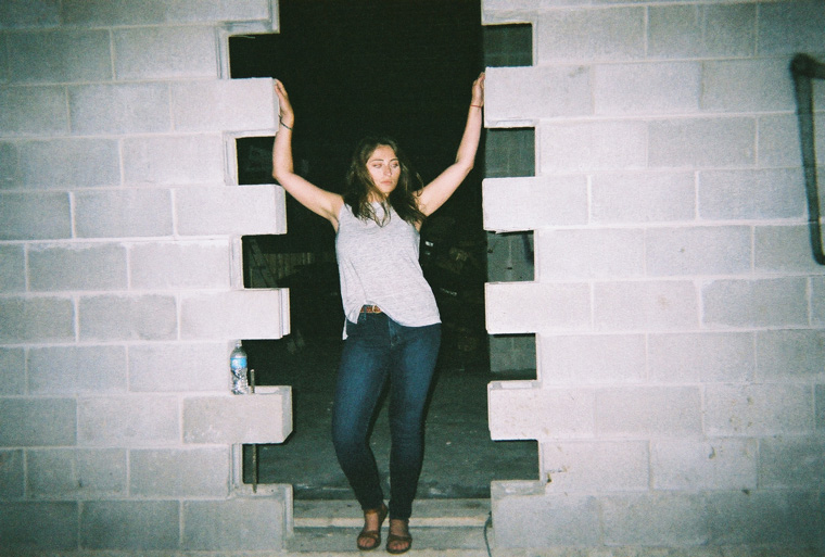 jes in concrete puzzle block doorway